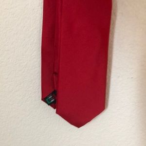 Red Tie with Pocket Square